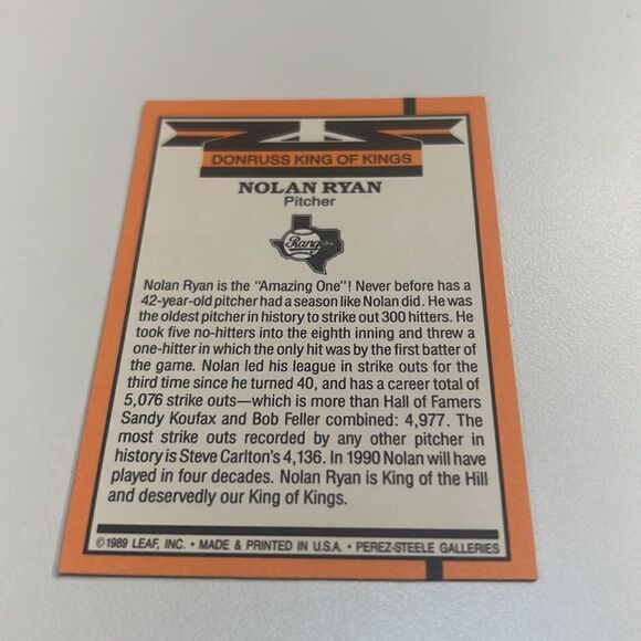 1990‎ Donruss king of kings Nolan Ryan card - Picture 2 of 4